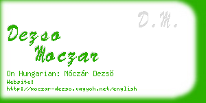 dezso moczar business card